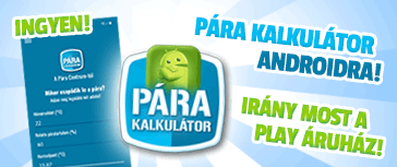 Itt a Pára Kalkulátor Androidos mobilokra!