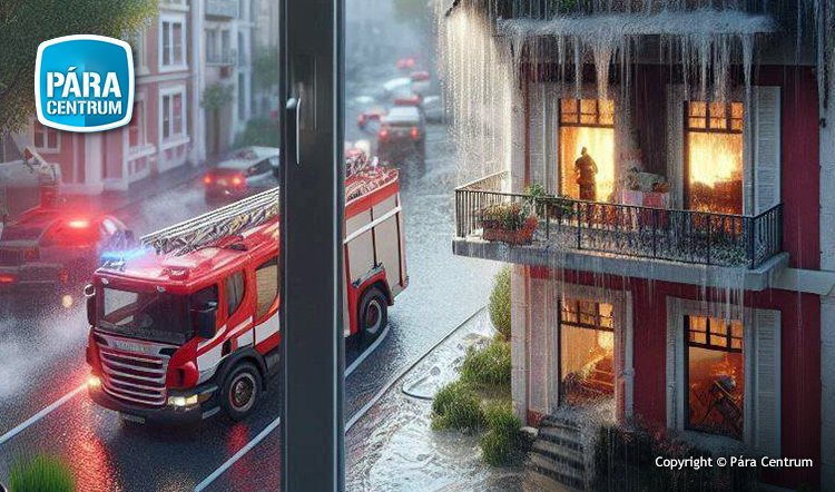 Tűzkár áztatta lakás