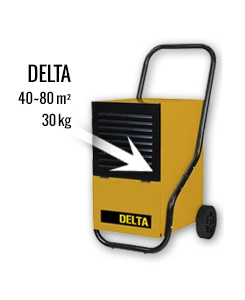 Delta dehumidifier for wet wall drying