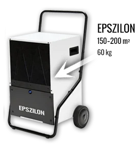 Epszilon dehumidifier for wet wall drying