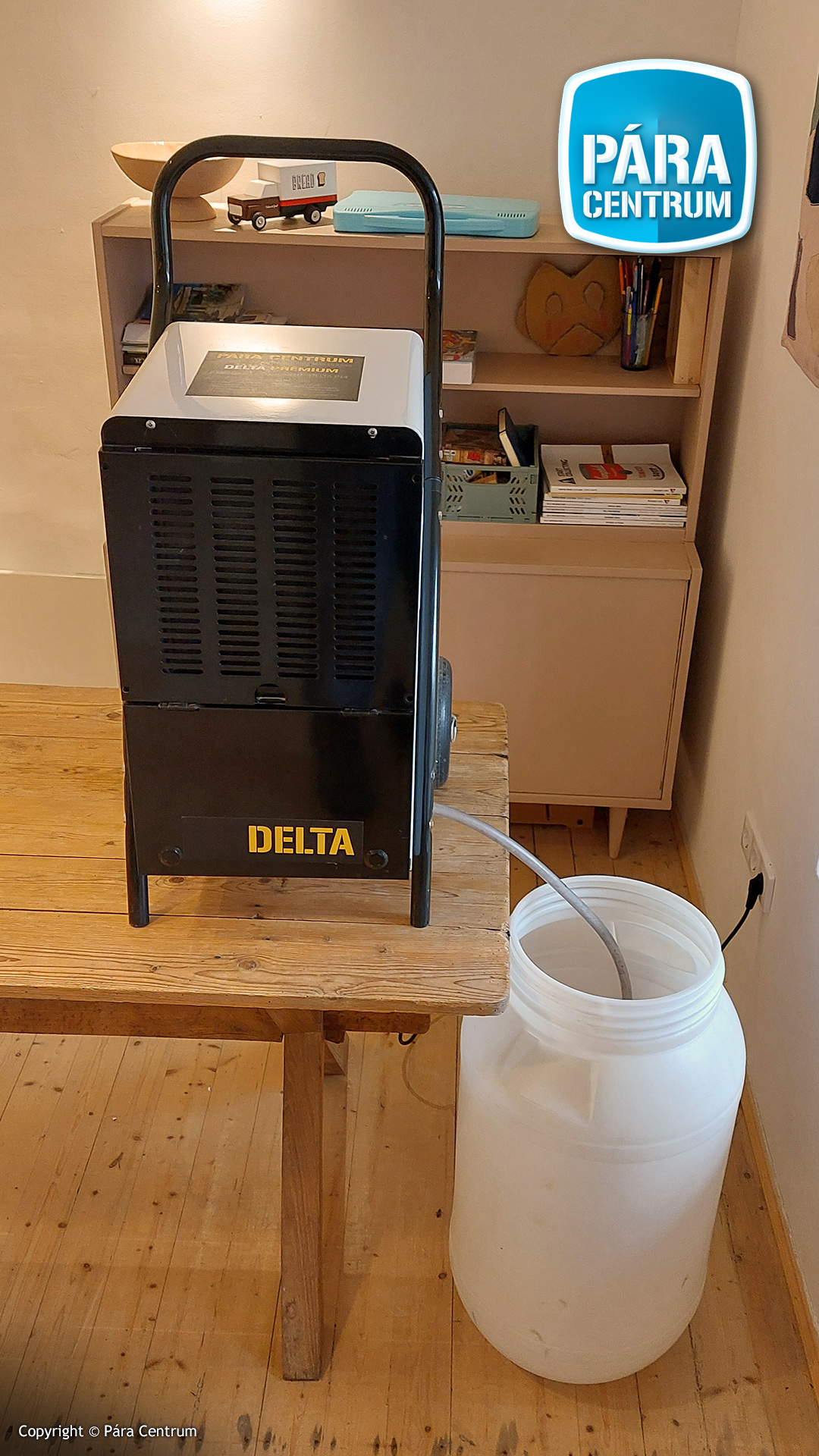 Páramentesítő tartály kivezetése