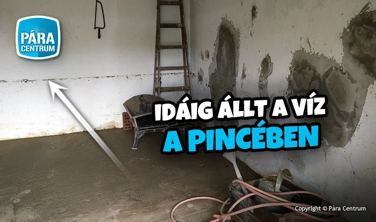 Idáig állt a víz a pincében