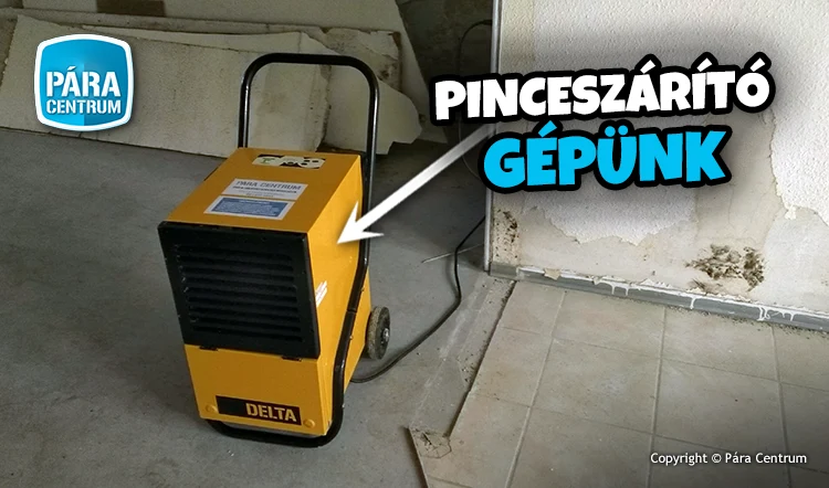 Vizes pince kiszárítása pinceszárító géppel